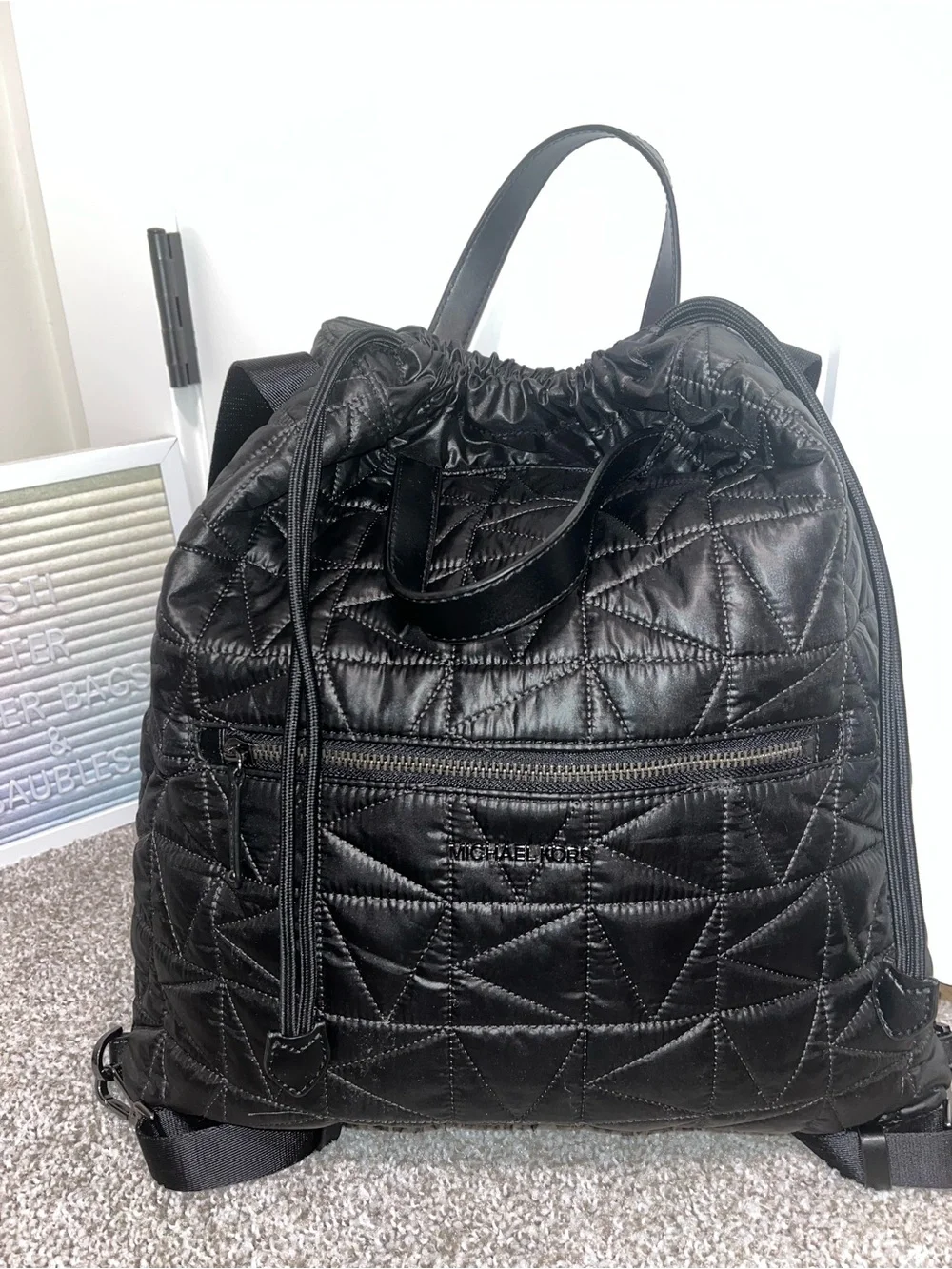Michael Kors Drawstring Winnie Backpack/Shoulder Bag